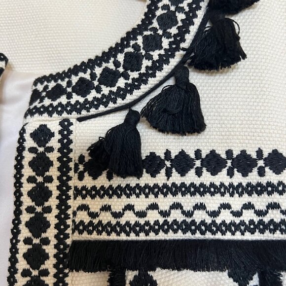 Boden Cream Ivory Embroidered Long Sleeve Cropped Jacket Blazer Sz 2 - Picture 6 of 8